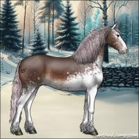 Horse Color:Painted White Spotted Silver Brown Splash 