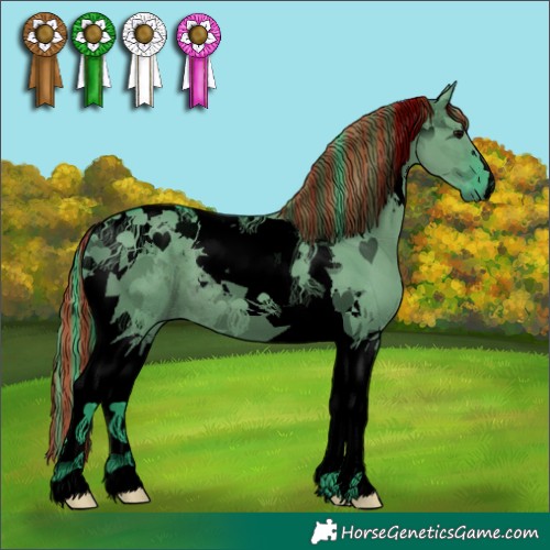 Horse Color:Void Painted Watercolor Grullo Tobiano