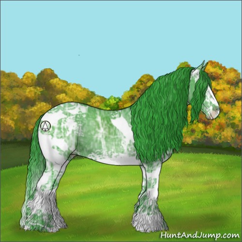 Horse Color:Watercolor White Spotted Black Ice Tobiano 