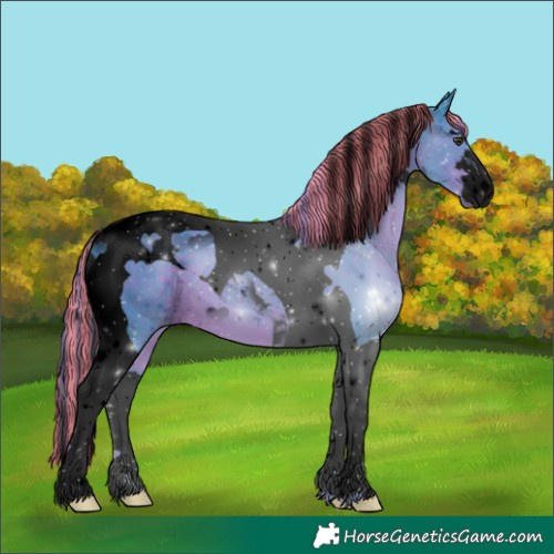 Horse Color:Void Painted Watercolor Liver Chestnut Tobiano 