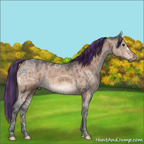 Horse Color:Painted Brown Ice Dun Brindle 