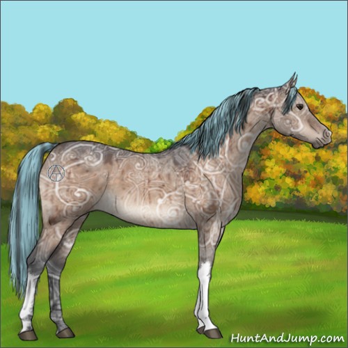 Horse Color:Painted Brown Ice Dun Brindle 