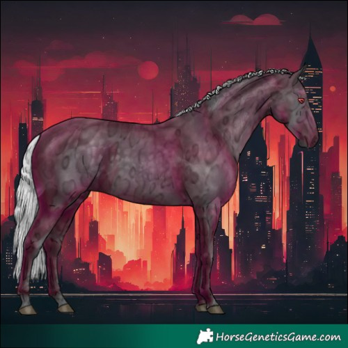 Horse Color:Silver Black Chinchilla Ice 