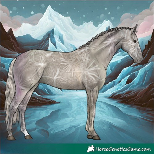 Horse Color:Silver Grullo Ice Rabicano 