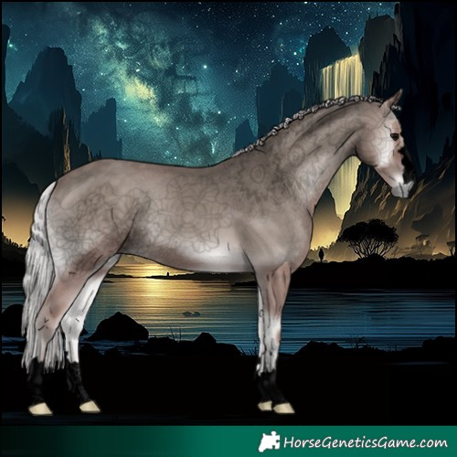 Horse Color:Void Platinum Silver Blue Onyx 
