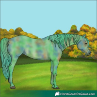 Horse Color:Void Nacre Watercolor Smoky Grullo
