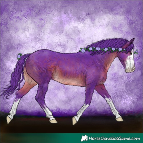 Horse Color:Watercolor White Spotted Brown 