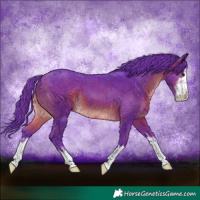 Horse Color:Watercolor White Spotted Brown 