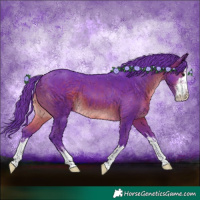 Horse Color:Watercolor White Spotted Brown 