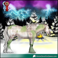 Horse Color:Void Watercolor Amber Champagne Sabino  and Plaid  White Spotted Silver Bay Ice Onyx Sabino 