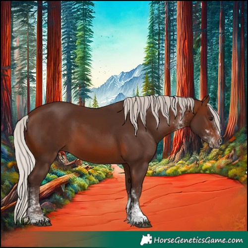 Horse Color:White Spotted Silver Brown