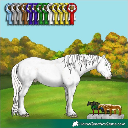 Horse Color:Silver Classic Champagne Ice Dun Sabino 