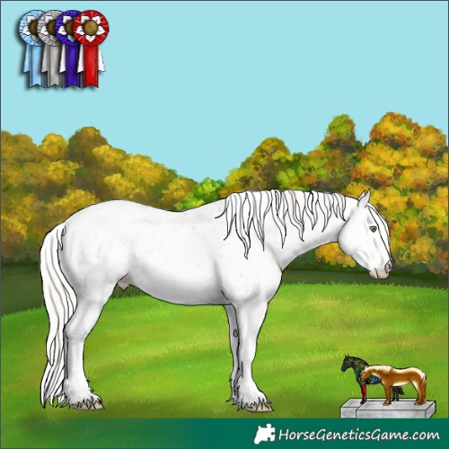 Horse Color:Silver Classic Champagne Ice Dun Sabino 