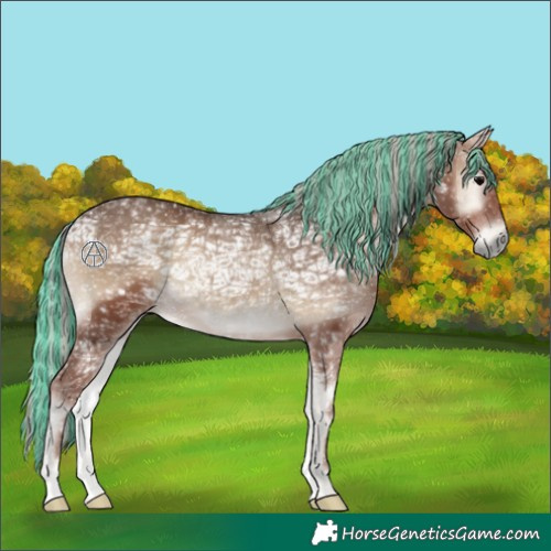 Horse Color:Painted Silver Blue Onyx Ice 