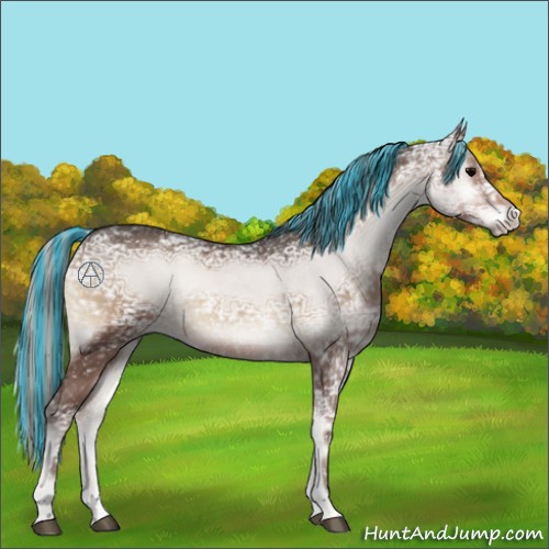Horse Color:Painted Silver Blue Onyx Ice 