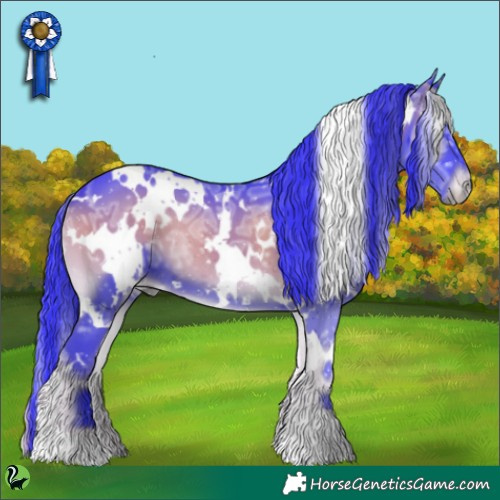 Horse Color:Watercolor White Spotted Blue Onyx Ice 
