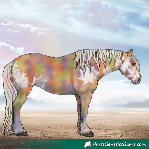 Horse Color:Nacre Silver Buckskin Ice 