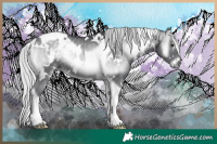 Horse Color:White Spotted Silver Blue Onyx Chinchilla Tobiano 