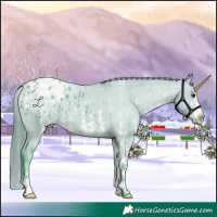 Horse Color:Watercolor Grullo Sabino Appaloosa 
