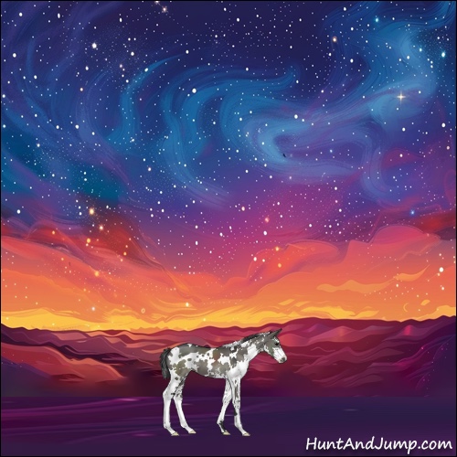 Horse Color:White Spotted Grullo Sabino 