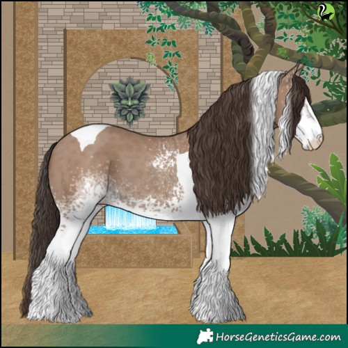 Horse Color:White Spotted Classic Champagne Tobiano 