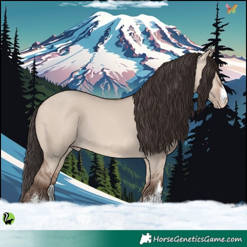 Horse Color:White Spotted Sable Champagne Dun 
