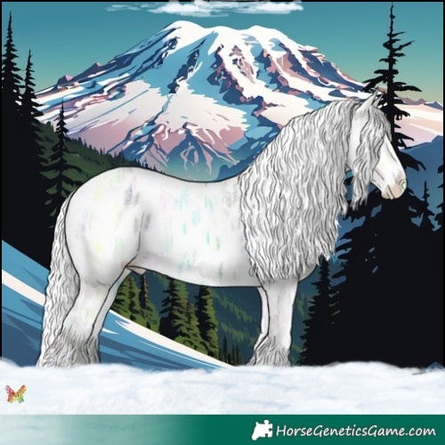 Horse Color:Silver Smoky Creme Ice Sabino Appaloosa 