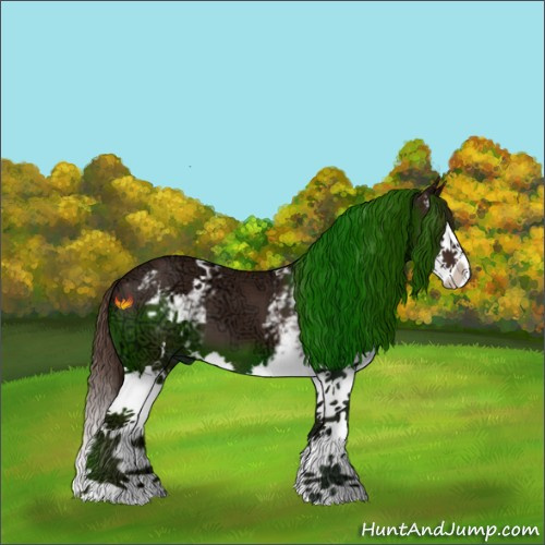 Horse Color:White Spotted Liver Chestnut Ice Splash 