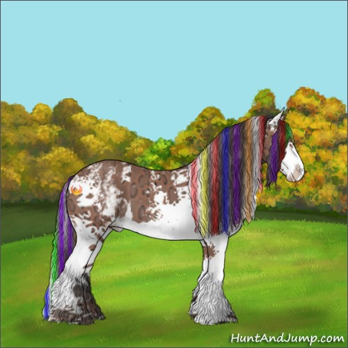 Horse Color:Painted White Spotted Brown Ice Splash 