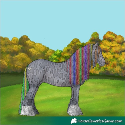 Horse Color:Painted Watercolor Bay Ice