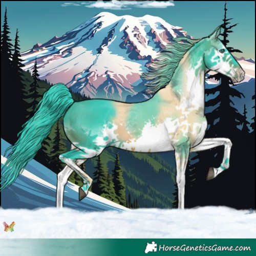 Horse Color:Watercolor Brown Splash Tobiano 