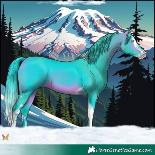 Horse Color:Watercolor Bay Splash Tobiano 