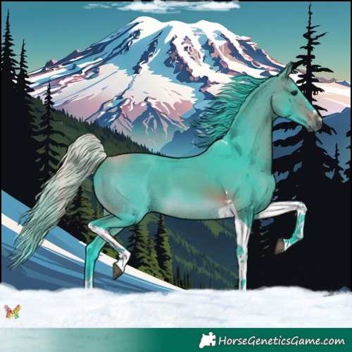 Horse Color:Watercolor Brown Tobiano 