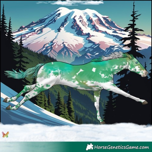 Horse Color:Watercolor Bay Splash Tobiano 