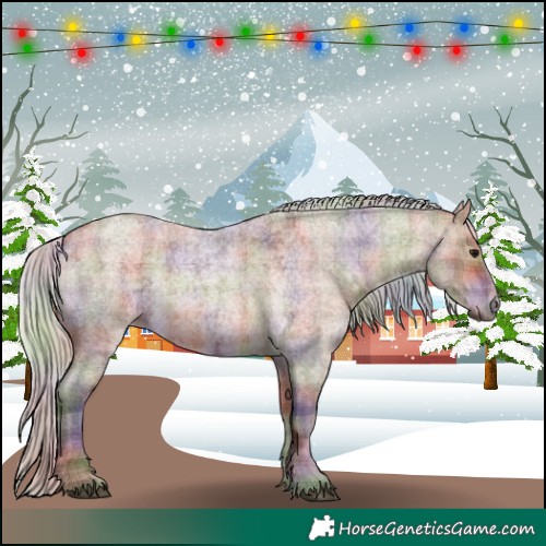 Horse Color:Nacre Plaid  Silver Brown Ice Roan 