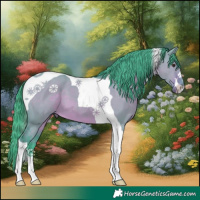Horse Color:Watercolor Liver Red Dun Tobiano 