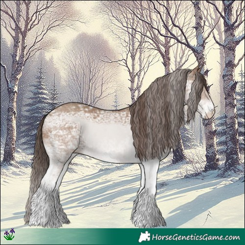 Horse Color:White Spotted Classic Champagne Ice 