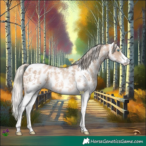 Horse Color:Chocolate Palomino Pearl Sabino Blanket