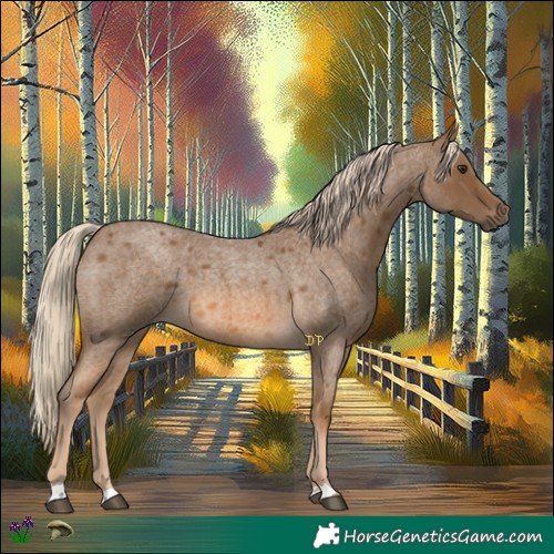 Horse Color:Chocolate Palomino Roan 