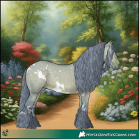 Horse Color:Watercolor White Spotted Bay Dun Rabicano 