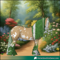 Horse Color:Watercolor White Spotted Grullo Rabicano