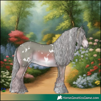 Horse Color:Watercolor White Spotted Chestnut 