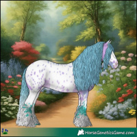 Horse Color:Watercolor Buckskin Splash Appaloosa Rabicano 