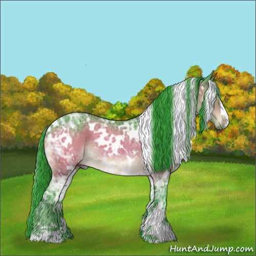 Horse Color:Watercolor White Spotted Bay Ice 