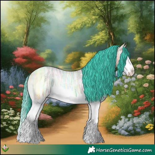 Horse Color:Watercolor Bay Ice Roan Onyx Splash