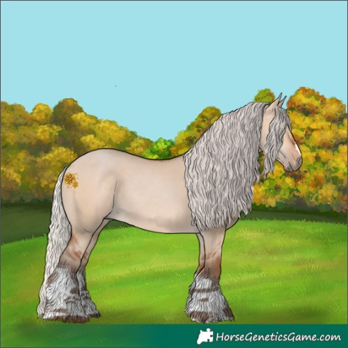 Horse Color:Silver Bay Dun Tobiano Rabicano 