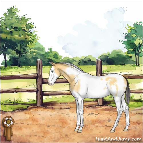 Horse Color:White Spotted Buckskin Dun Splash Tobiano 