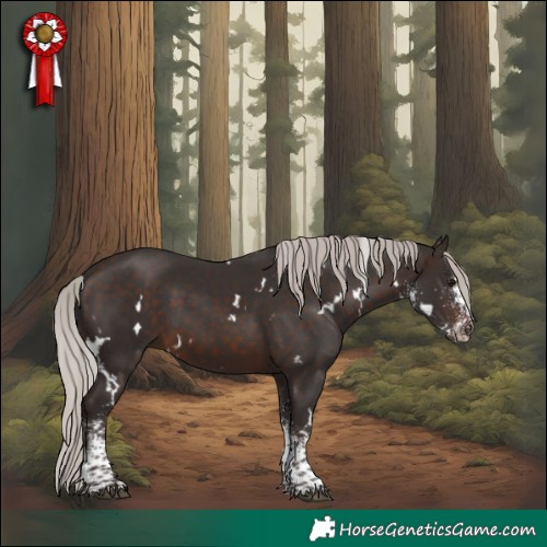 Horse Color:White Spotted Silver Brown 