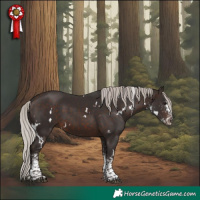 Horse Color:White Spotted Silver Brown 