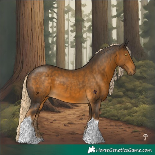 Horse Color:Chocolate Palomino Mushroom Tobiano 